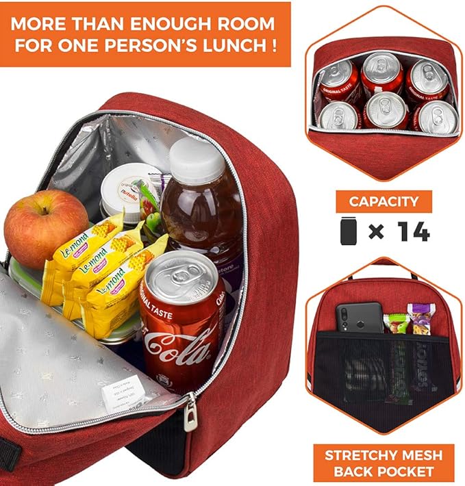 opux Lunch Box for Girls Boys Kids, Insulated Leakproof Lunch Bag, Reusable - Image 5