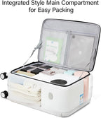 Hanke Top Opening Carry On Luggage, 20 Inch Zipperless Aluminum Frame Wide - Image 9