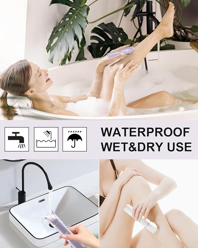 AREYZIN Bikini Trimmer for Women Painless Electric Razor for Women, 3 in 1 - Image 6