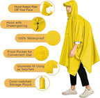salamra Hooded Rain Poncho Waterproof Raincoat Jacket - Image 3