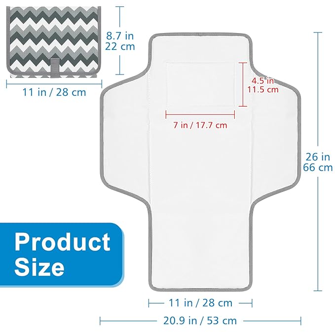 Accmor Portable Diaper Changing Pad, Waterproof Baby Changing Mat, Foldable - Image 6
