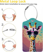 Giraffe in Sunglasses 2 Pack Luggage Tag - Image 3