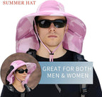 Sun Hat for Men Women with Neck Flap, UPF 50+ UV Protective Hiking Fishing Hats - Image 2