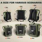 Waterproof Backpack Dry Bag 35L/55L/85L – Heavy Duty Roll-Top Hiking Backpack - Image 2