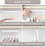 MORALVE Space Saving Hangers for Closet – 4 Pack European Beechwood 6-Tier - Image 7