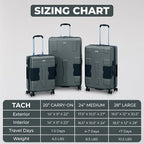 Tach V3.1 Hard Shell 3 Piece Luggage Set - Image 4