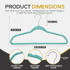 50 Pack New Premium Quality Velvet Hangers Ultra Thin Non Slip Adult Felt Space - Image 2