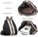 Goodhan Women Canvas Backpack Daypack Casual Shoulder Bag, Vintage Heavy-duty - Image 5