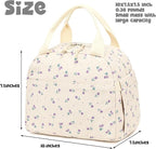 Bluboon Lunch Bag for Women Men Cute Corduroy Lunch Tote Bags Reusable - Image 2