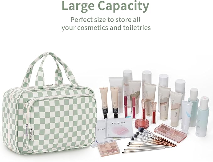 Narwey Travel Toiletry Bag for Women Large Hanging Makeup Bag Organizer - Image 6