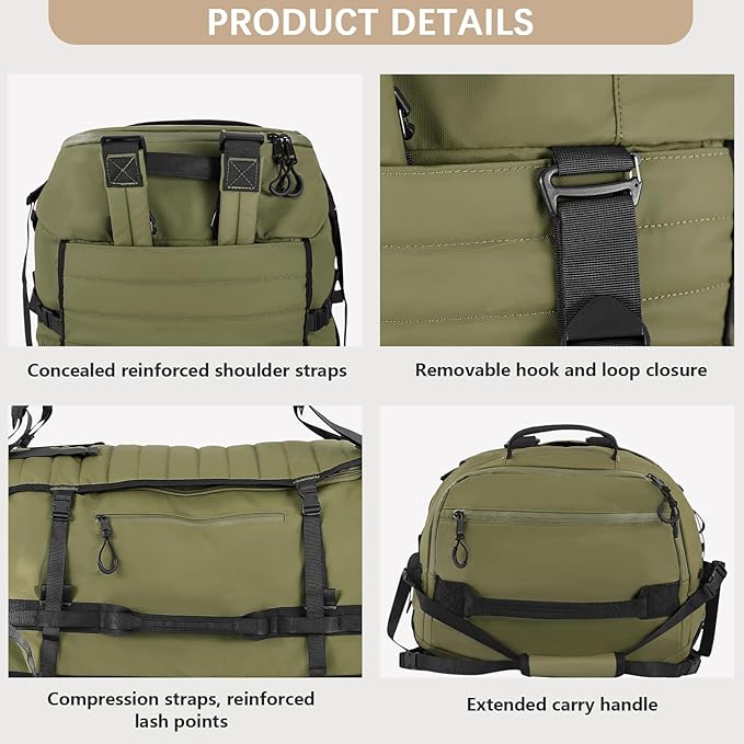 CONTAIL 86L Foldable Wheeled Duffel Backpack - Image 8