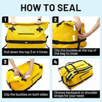 MIER Large Waterproof Duffel Bag Rolltop Dry Backpack Duffle Bags - Image 6