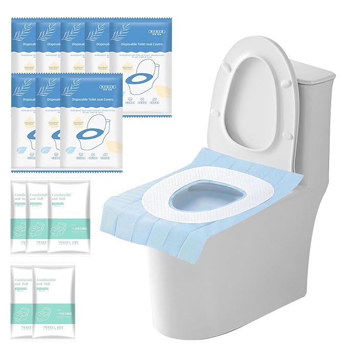 85 Pack Toilet Seat Covers Disposable 16x24 Inch XL Portable Toilet Liners by Unknown