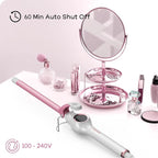 1/2 Inch Curling Iron Wand Ceramic, Small Barrel Curling Iron for Tight Curls, Half Inch Tiny Curling Wand for Short & Long Hair, Heat Up Fast, Digital Temp Control