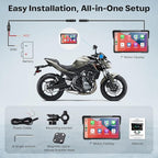 WonVon 7 Inch Wireless Motorcycle Carplay GPS Navigation System - Image 9