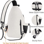 MOSISO Sling Backpack, Canvas Crossbody Hiking Daypack Bag - Image 5