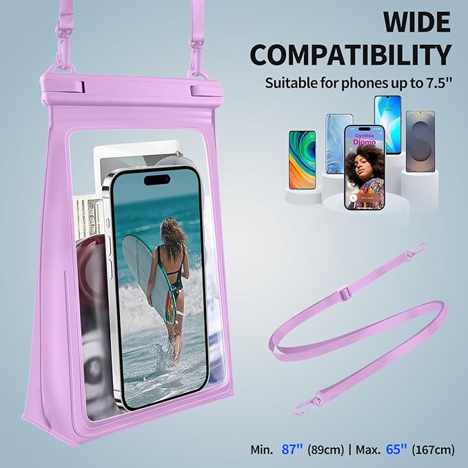 Large Floating Waterproof Phone Pouch, Cell Phone Dry Bag - Image 5