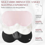 Silk Sleep Mask Eye Cover, 100% Mulberry Silk Women Men Eye Mask - Image 2