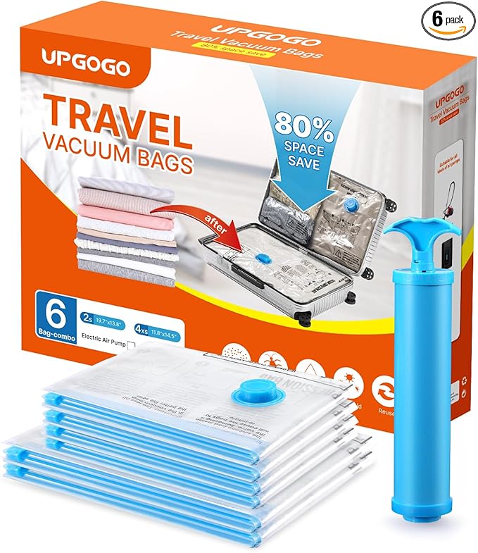 Vacuum Travel Bags Combo 6 Pack by UPGOGO