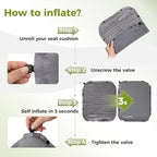 ATEPA Inflatable Stadium Seat Cushion, Self-Inflating Memory Foam Stadium Seats - Image 4