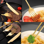 Black Portable Flatware Cutlery Set, TWUTGAYW Stainless Steel Travel Utensils - Image 6