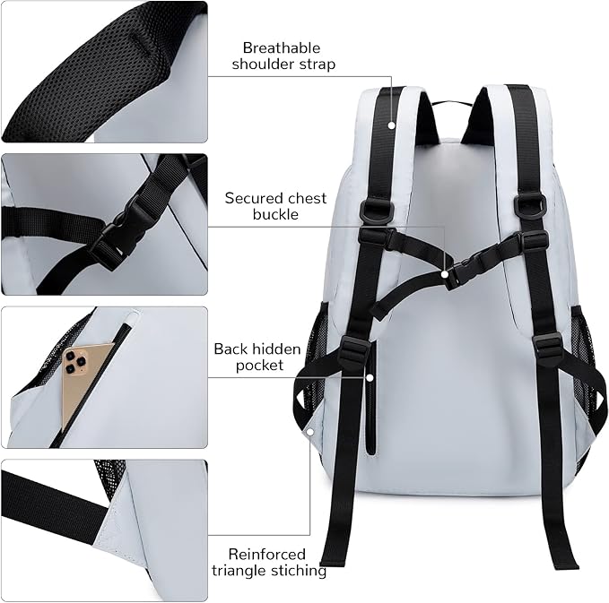 Lohol Casual Backpack for Teen Boys Girls, Water Resistant Daypack - Image 6