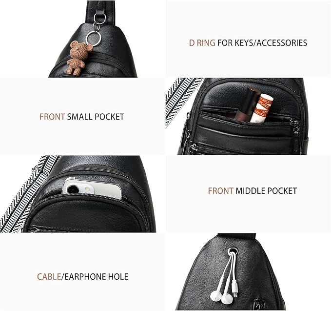 Sling Bag for Women Cross Body Bags Fanny Packs Shoulder Bag Sling Backpack - Image 7