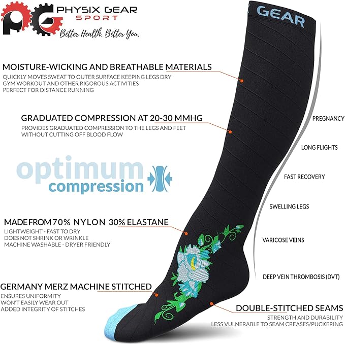 Physix Gear Compression Socks 20-30 mmHg - Image 3