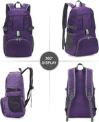 Yaopeing Lightweight Backpack, 25L Foldable Hiking Packable, Water Resistant - Image 4