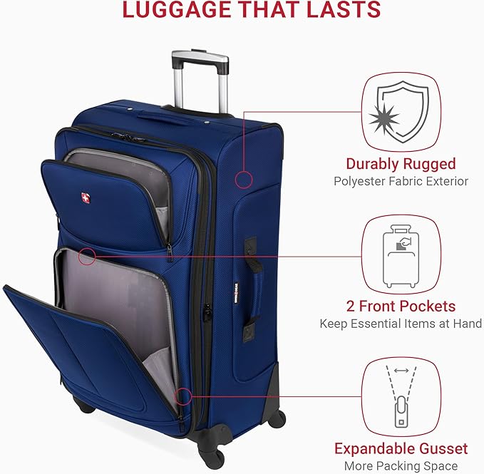 SwissGear Sion Softside Expandable Luggage, 3-Piece Set - Image 4
