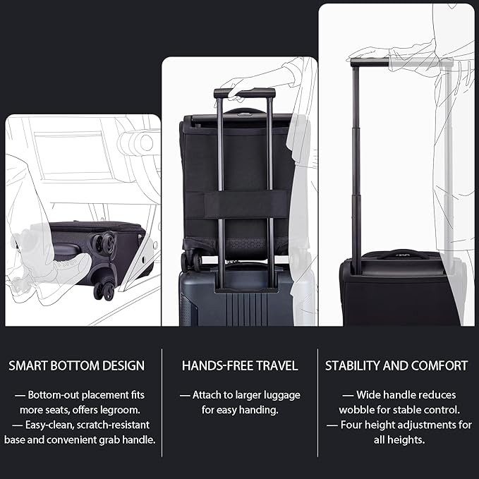 Verage Carry On Luggage with Wheels, 15 Inch Underseat Spinner Luggage Pro - Image 7