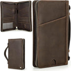 Top Grain Leather Travel Passport Wallet Holder Case by CataPurusLeatherCrafts