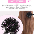 INVODA 3D Round Hair Brushes for Women Blow Drying Detangling Hairbrush 360 Degree Styling Brush for Thick Curly Hair Comb for Wet and Dry Hair (1 PCS)