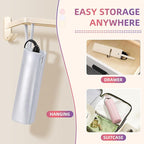 2-in-1 Heat Resistant Mat & Bag for Hair Styling Tools, Hanging Curling Iron Holder Flat Iron Holder with Zip, Portable Hot Hair Tools Travel Bag, Hair Straightener Mat Pouch for Countertop