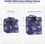 SUNNY BIRD Insulated Lunch Bag Rolltop Lunch Box Tote Bag - Image 3