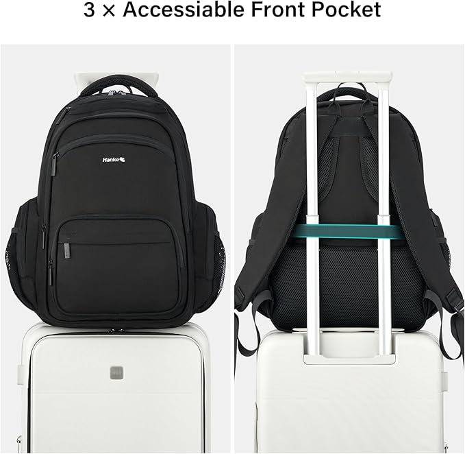 Hanke College Laptop Backpack Multi-Pocket, 18-Inch Large Travel Backpack - Image 8
