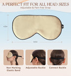 HiRui Silk Sleep Mask, 100% Natural Mulberry Silk of Double-Sided & - Image 5
