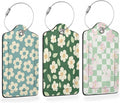 Vintage Cream Daisy 3 Pack PU Leahter Luggage Tag by Losthll