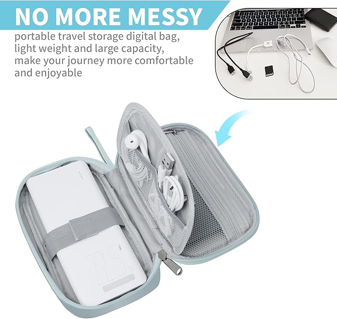 Electronics Travel Organizer, Portable Waterproof Electronic Travel Storage Bag - Image 2