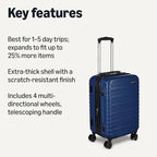 Amazon Basics 21" Hardside Carry-On Luggage, Hardshell Suitcase - Image 2