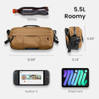 tomtoc 5.5L X-Pac Sling Bag for Nintendo Switch 2, Heavy Duty Crossbody Bag for - Image 4