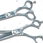 Saki Shears Majime 6 Inch Hair Cutting Set of Shears Includes Cutting Scissors, Thinning Shears, Hair Razor and Leather Carrying Case - Perfect for Professional or Home Hair Cuts