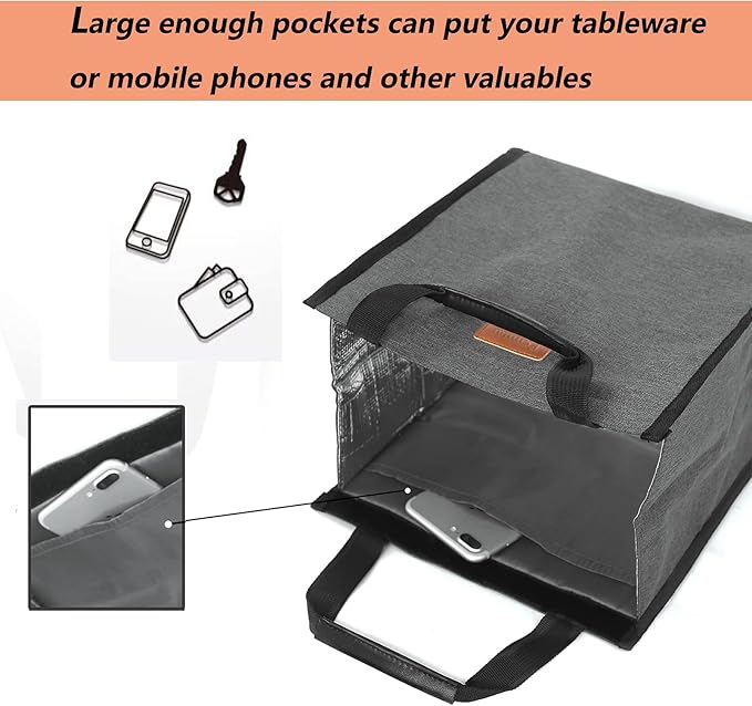 Lunch Bags for Women Insulated Reusable Lunch Tote - Image 6