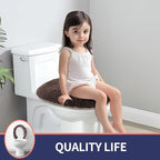 Microfiber Elongated Toilet Seat Cover 19.5"x 15" Machine Washable Solid Toilet - Image 5