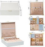 Jewelry Box Organizer for Women, Built in Necklace Hook and Detachable Jewelry - Image 4