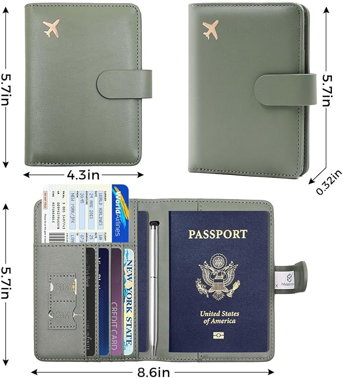 Melsbrinna Premium Leather Passport Holder Covers Case, Waterproof Rfid - Image 4