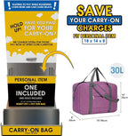 For Spirit Airlines Personal Item Bag 18x14x8 Foldable Travel Duffel Bag Tote - Image 2