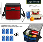 6 Can/5L Lunch Bag for Women Men Portable Lunch Box Small Cooler Bag Soft - Image 3