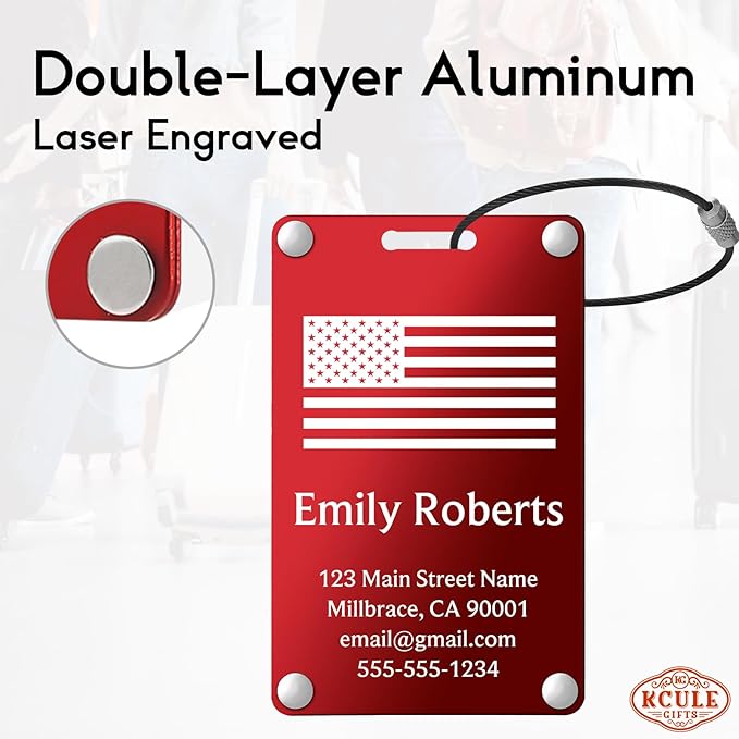 Personalized Luggage Tags: Custom Metal Luggage Tags - Image 4