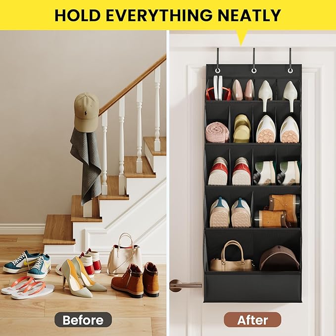 Over the Door Shoe Organizer for Closet, Shoes Rack for Closet - Image 6